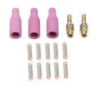 Lot de 15 embouts en cuivre pour torche de soudage en faïence 15AK | Ce kit de chalumeau de soudage de 15 pièces offre une excellente conductivité thermique et une résistance stable à la chaleur