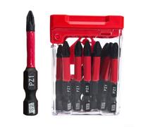 Lot de 15 embouts Pozidriv PZ en acier de 50 mm de long avec fabrication CNC et revêtement de protection au manganèse noir (C)