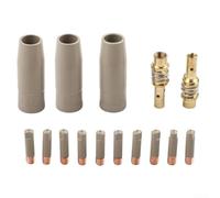 Lot de 15 ensembles de revêtement métallique pour buses de protection 15AK compatibles avec les procédés et équipements de soudage au gaz sans air standard