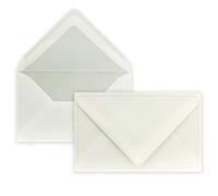 Lot de 15 enveloppes de condoléances en blanc élégant avec bord de deuil des deux côtés, DIN B6+, 120 x 195 mm, collage humide, 100 g/m²