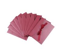 Lot de 15 enveloppes en papier kraft à nouer avec ruban - Multicolore - Pour invitation de mariage - Avec ruban - Kaki foncé