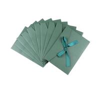 Lot de 15 enveloppes en papier kraft à nouer avec ruban pour invitation de mariage, carte cadeau (orange)