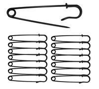 Lot de 15 épingles à nourrice noires de 50 mm pour couvertures, jupes, kilts et travaux manuels (grandes épingles à nourrice)