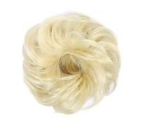 Lot de 15 extensions de cheveux synthétiques bouclés en forme de beignet pour femme - Accessoire de cheveux bouclés, élastique - Queue de cheval moelleuse et désordonnée