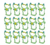 Lot de 15 fermoirs mousquetons en forme de chat - Accessoire de décoration pour sac - Crochet à ressort coloré