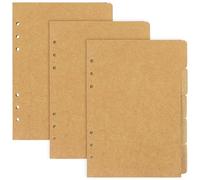 Lot de 15 feuilles de papier - 3 intercalaires - 6 trous - A5 - Intercalaires A5 - Classeur à anneaux - Intercalaires pour classeur - Classeur à anneaux