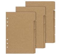 Lot de 15 feuilles de papier A5 ligné rechargeable pour agenda à 6 trous