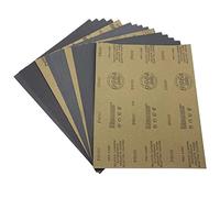 Lot de 15 feuilles de papier abrasif à grain (400/600/800）- 230 x 280 mm - Pour travaux manuels, verre, métal - Élimination de la rouille
