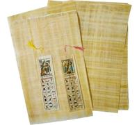 Lot de 15 feuilles de papyrus égyptien, blanc, 30 x 20 cm, feuilles de papyrus avec alphabet pour projets artistiques, scrapbooking et histoire scolaire - Idéal pour l'enseignement, le papier