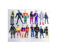 Lot de 15 figurines DCU Young Justice Joke-Man Starfire Super-gril Kid Speedy Atom 4.75