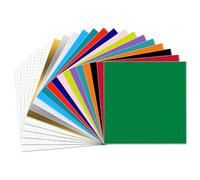 Lot de 15 films en vinyle intelligents permanents pour Cricut Explore 3/Maker 3, Smart Adhesive Vinyle Permanent Traceur avec 5 films de transfert pour traceur de motifs DIY, autocollants décoratifs