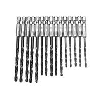 Lot de 15 forets pour outils de réparation à faire soi-même, forets en acier rapide à tige hexagonale de 3 à 5 mm