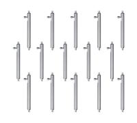 Lot de 15 goupilles de bracelet de montre à libération rapide en acier inoxydable - Tige à ressort - Installation facile - Tige à dégagement rapide en acier inoxydable