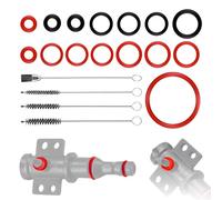 Lot de 15 joints d'étanchéité pour kit de joints Saeco Xelsis avec 4 brosses de nettoyage en acier inoxydable, ensemble de joints toriques avec joints d'étanchéité en silicone et brosse, pour soupape