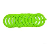 Lot de 15 joints hermétiques en silicone pour couvercles de bocaux réutilisables et résistants à la chaleur pour la conservation des aliments (vert)