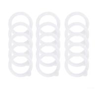 Lot de 15 joints hermétiques en silicone pour couvercles de bocaux réutilisables résistants à la chaleur pour la conservation des aliments (blanc)
