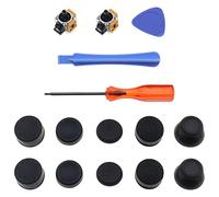 Lot de 15 joystick kit de réparation compatible avec les manettes PS5 DualSense 3D analogiques joystick pouce, capuchons de pouce avec tournevis pied-de-biche