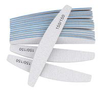 Lot de 15 limes à ongles double face - Outils de coiffure - Lavables - Pour la maison, le salon et les animaux domestiques (bleu 150/150)