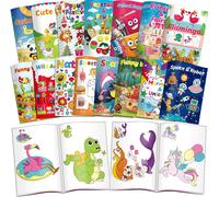 Lot De 15 Livres De Coloriage Pour Enfants (21,6 X 15 Cm), Ensemble De Livres De Coloriage Pour Sacs De Fête De 4 À 8 Ans, Packs De Livres D'activités Pour Enfants Pour Les Voyages En Avion