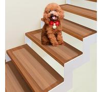 Lot de 15 marches d'escalier adhésives antidérapantes - 15 x 60 cm - Transparentes - Pour marches en bois - Adhérence sûre pour escaliers et marches glissants