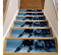 Lot de 15 marches d'escalier pour marches en bois, tapis d'escalier antidérapant pour joueurs de patinoire, de hockey sur glace, pour animaux de compagnie, chiens, personnes âgées, 20,3 x 76,2 cm