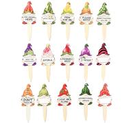 Lot de 15 marqueurs de jardin pour en plein air - nains de jardin - Étiquettes amusantes résistantes aux intempéries pour succulentes, plate-bande surélevée, serre, accessoires