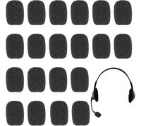 Lot de 15 microphones anti-pop-Protection contre le vent-Protection contre les éclaboussures-En mousse-Lavables-Pour microphone à main-Mini couverture en mousse-Pour performance