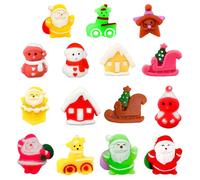 Lot de 15 mini jouets moji moji kawaii, cadeaux d'invités pour enfants, jouets à presser pour Noël, remplissage de chaussette de Noël, remplissage de calendrier de l'Avent