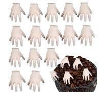 Lot de 15 mini mains effrayantes d'Halloween - Décoration de bureau effrayante - Squelette réaliste - Pour fêtes à thème de table, décorations de maison hantée, accessoires d'horreur d'intérieur