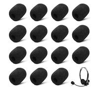 Lot de 15 mini pare-brise en mousse pour casque et microphone