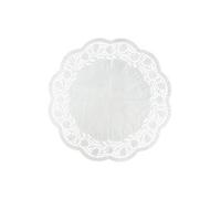 Zenker 44766 Lot de 15 napperons papier ronds effet napperon dentelle, napperons papier pour gâteaux et tartes, napperon dentelle, Papier, Blanc, 36 cm
