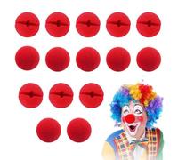 Lot de 15 nez de clown rouge en mousse pour costume de cirque pour Halloween, Noël, festivals, déguisements, farces, gags blagues 5,1 cm