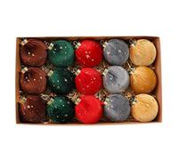 Lot de 15 ornements en velours pour sapin de Noël - Décoration de maison de campagne rustique - Pour chambre à coucher, maison, hiver, table de chevet, couloir, vacances, anniversaire, fête, dortoir