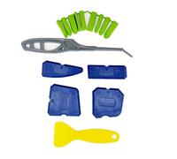 Lot de 15 outils de calfeutrage réutilisables en silicone pour salle de bain, cuisine, fenêtre, sol, évier, joint d'étanchéité et retrait de joints de cuisine