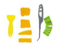 Lot de 15 outils de calfeutrage réutilisables en silicone pour salle de bain, cuisine, fenêtre, sol, évier, joint d'étanchéité et outil de retrait de calfeutrage pour les espaces restreints