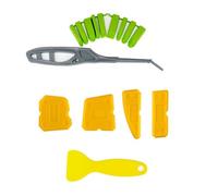 Lot de 15 outils de calfeutrage réutilisables en silicone pour salle de bain, cuisine, fenêtre, sol, évier, joint d'étanchéité et de calfeutrage, kit ergonomique de retrait de joints