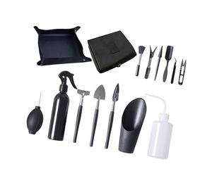 Lot de 15 outils de jardin pour plantes grasses - Outils à main de transplantation de bonsaï, entretien intérieur et bouteille pour jardin féérique - pour les jardins aures et les amateurs de PL
