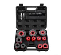 Lot de 15 outils de nettoyage de goujons de roue de voiture | Kit de brosses pour perceuse à percussion | Design encliquetable pour écrous de 12 mm à 28 mm | Accessoires d'entretien automobile