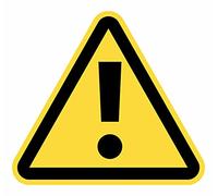 Lot de 15 panneaux adhésifs adhésifs en forme de triangle, jaune de signalisation dangereuse (4 cm, Avertissement général)