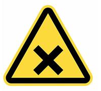 Lot de 15 panneaux adhésifs pour avertissement Risque de produits nuisibles de 4 cm autocollant triangulaire jaune signalisation dangereuse (4 cm, produits nuits)