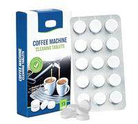 Lot de 15 Pastilles de Nettoyage Détartrant pour Machines à Café, Pastilles de Nettoyage pour Machines à Café Automatiques pour Jura, Siemens, Delonghi, Krups, Améliore Goût et Performance