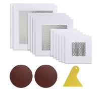Lot de 15 Patchs De Réparation Murale Auto-Adhésifs, Patch Aluminium Avec Filet En Fibre De Verre, 2 4 6 Pouces Rebouche Trou Mur Blanc, Cache Trou Mur Pour Plâtre, Cloisons Sèches Et Plafonds
