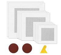 Lot de 15 patchs pour réparation murale en aluminium auto-adhésif 2/4/6 pouces, réparation de patchs autocollants, avec 2 papiers de verre et 1 couteaux, pour cloison sèche, réparation de fissures