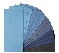 Lot de 15 patchs thermocollants rectangulaires pour jeans à l'intérieur et à l'extérieur, adhésif le plus puissant pour réparation de vêtements et vêtements