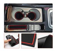 [Lot de 15 Pcs] LFOTPP pour Kia Ceed XCeed Tapis Anti-poussière Anti-dérapant pour Voiture Intérieur Porte, Coupe, Accoudoir Stockage Boîte, Rangement, Accessoires de Voiture (Rouge)