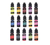 Lot de 15 peintures à la cire de bougie, 15 couleurs, pour la fabrication de bougies, couleur liquide hautement concentrée, pour la fabrication de bougies DIY - 10 ml chacune