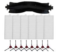 Lot de 15 pièces de rechange pour aspirateur robot Lubluelu SL68, comprend 1 brosse rouleau, 6 filtres Hepa, 8 brosses latérales (B)