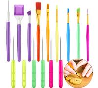 Lot de 15 pinceaux à pâtisserie pour décoration de gâteaux, biscuits, biscuits, outils de décoration, biscuits, scriber, aiguilles à sucre, accessoires de décoration