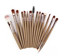 Lot de 15 pinceaux de maquillage pour fard à paupières, fond de teint, eyeliner, cils et lèvres (C)