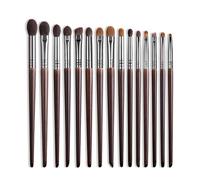 Lot de 15 pinceaux de maquillage professionnels en poils de chèvre naturels pour brocha maquillaje pedzle do makijazu estompage pinceau ombreur